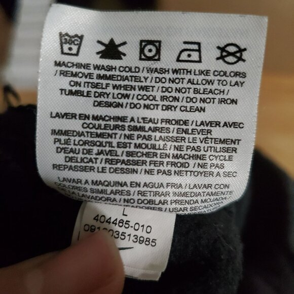 Nike Pants Mens Large Black Sportswear Fleece-Lined Elastic Waistband *Read* - Picture 4 of 10